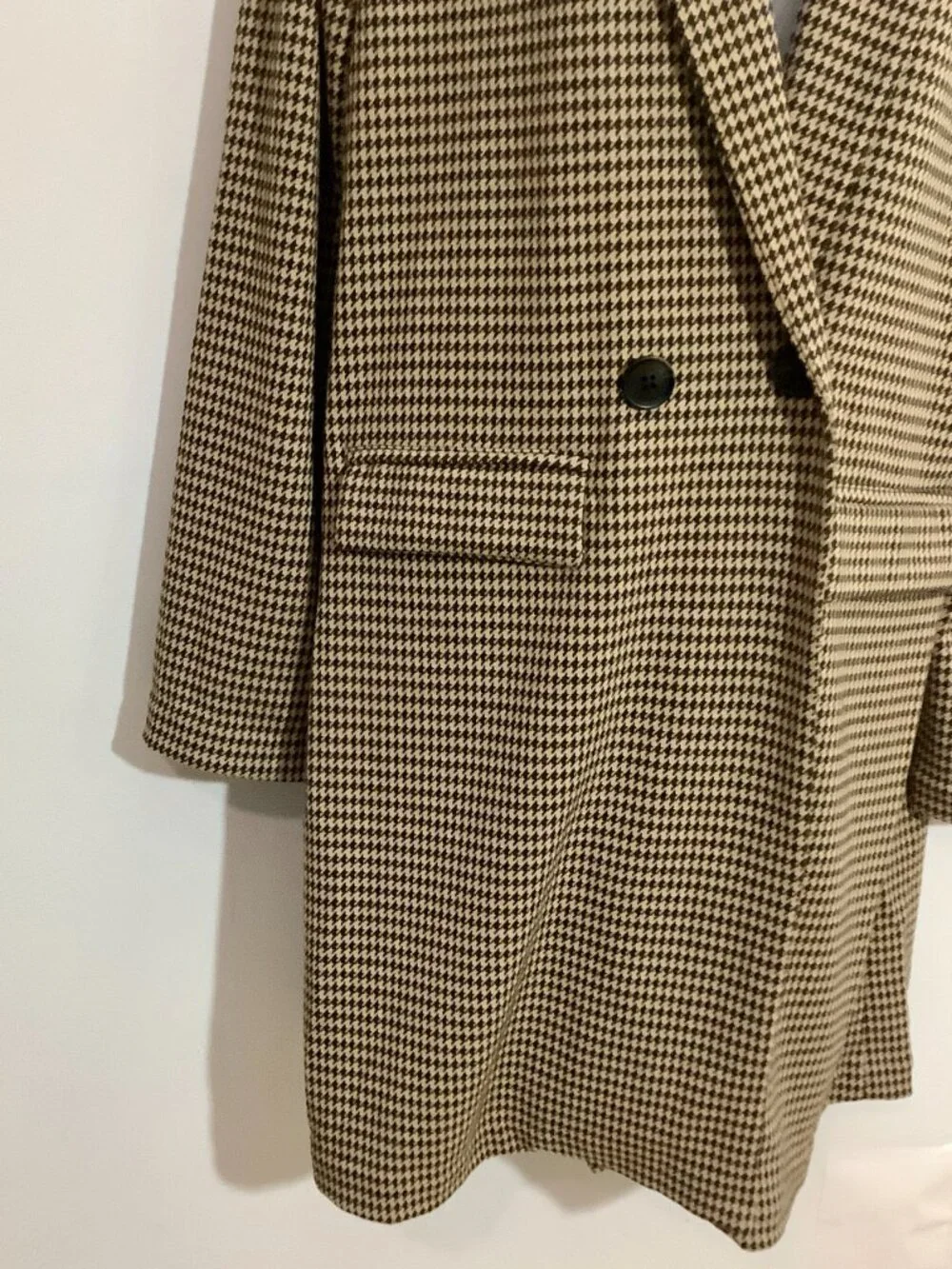 Tailored Fit Trench Style Coat Brown Check Med. Philosophy Chic Professional NWT